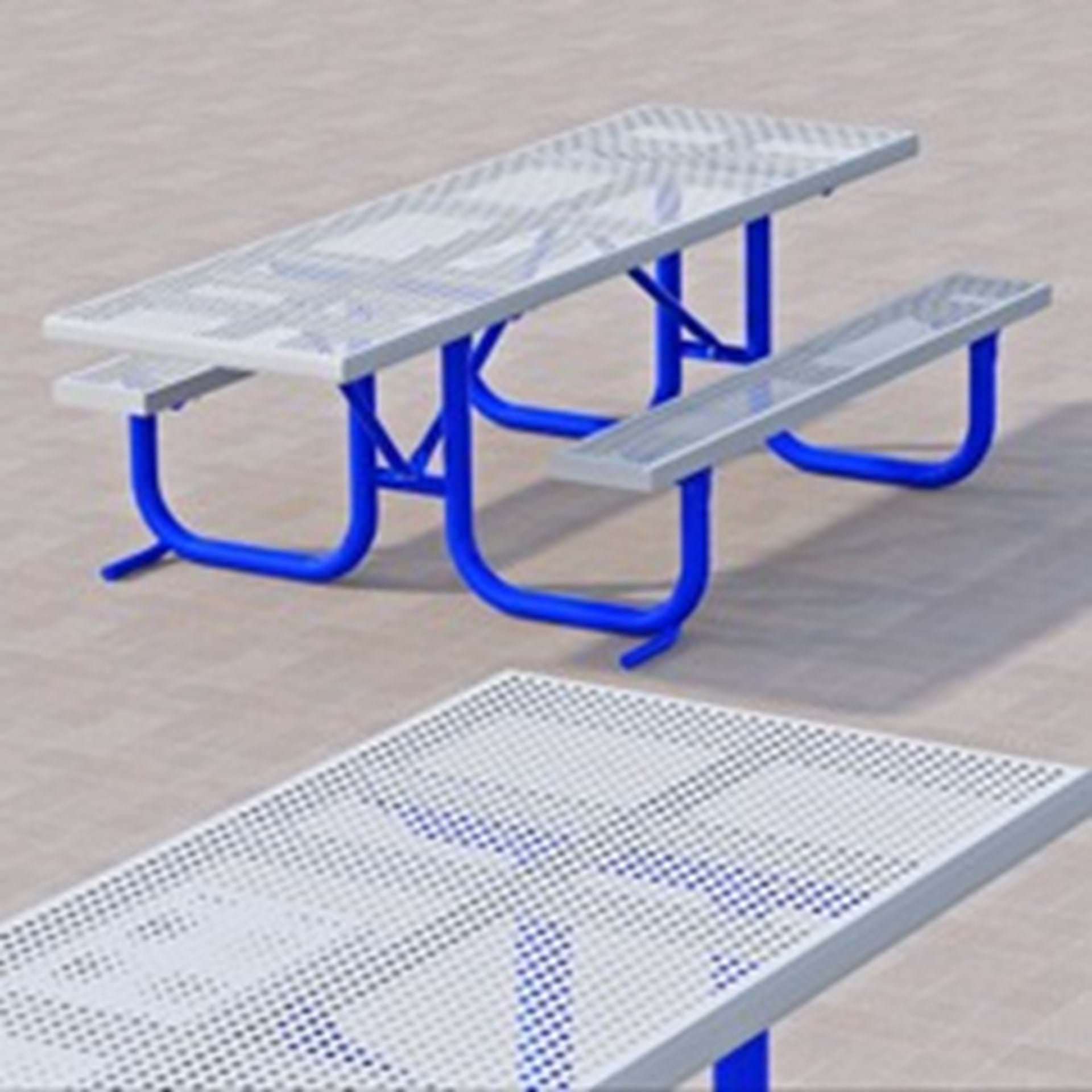 XT and XTH Series End Accessible Picnic Table - Using Steel Tops/Seats